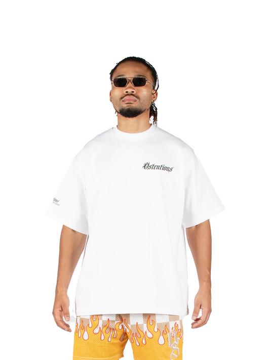 Ostentious All White Oversized T-Shirt