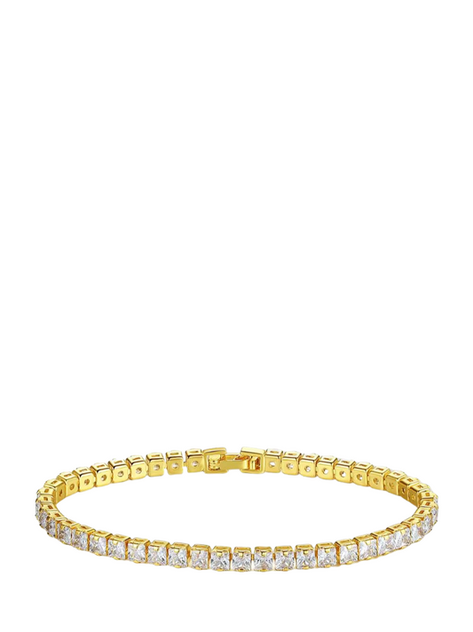 Gold Cubic Tennis Bracelet (Unisex)