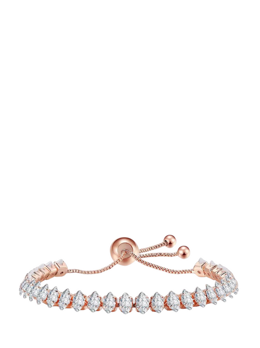 Rose Gold Cubic Adjustable Bracelet (Unisex)