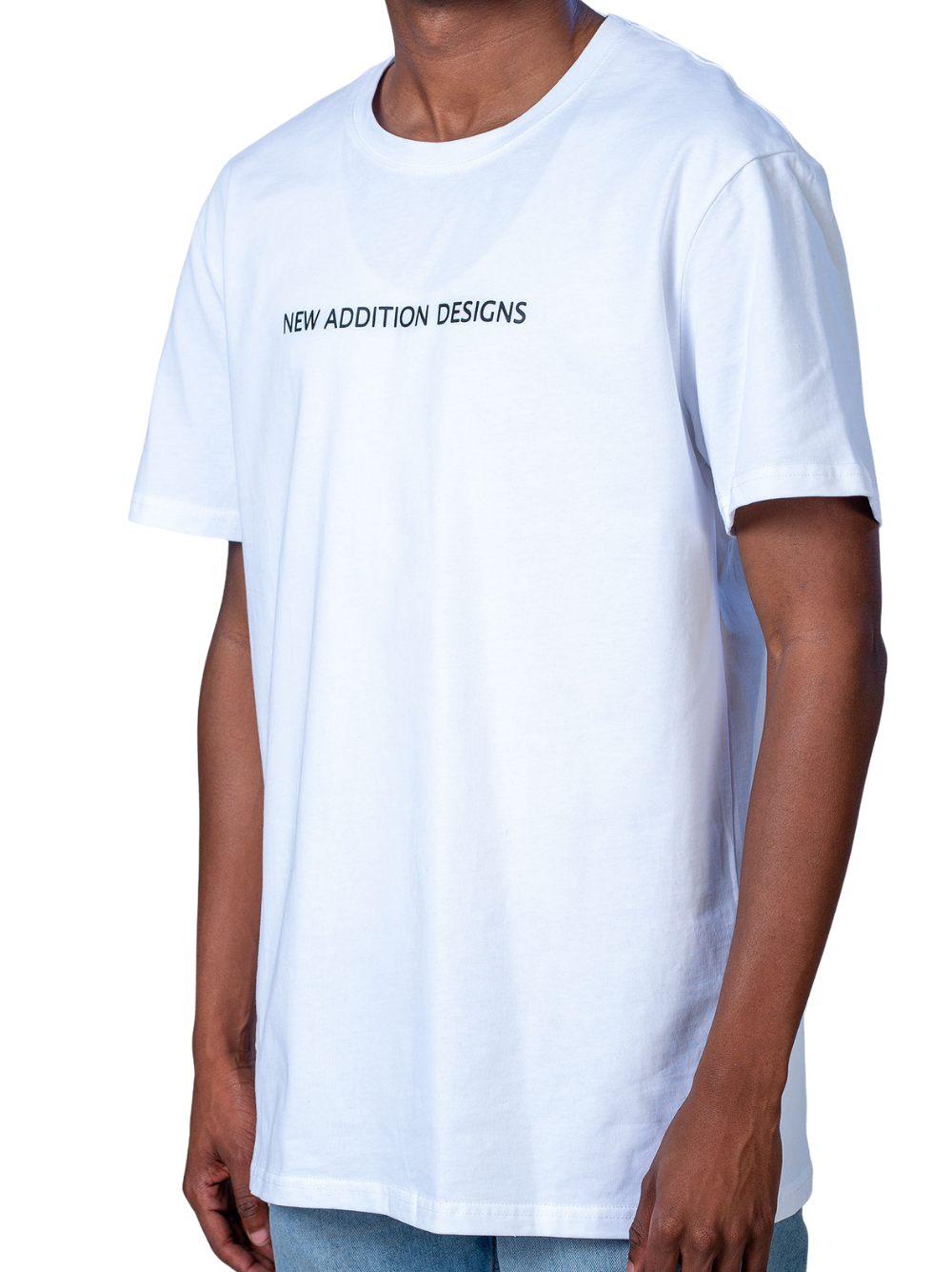 New Addition Design Graphic White T-Shirt