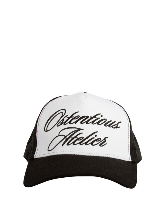 Ostentious Black/White Adjustable Cap