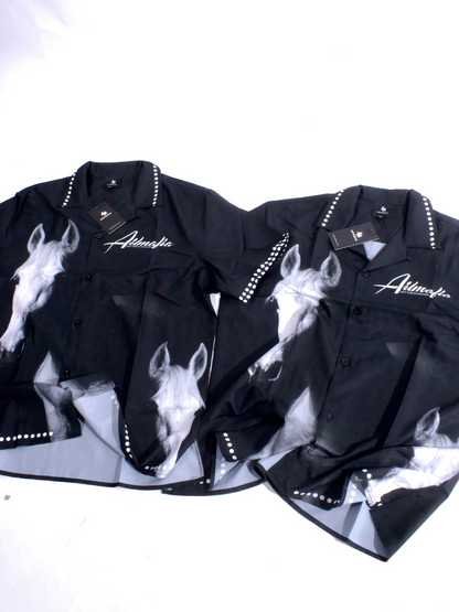 Artmafia Pegasus Black Button Up Shirt