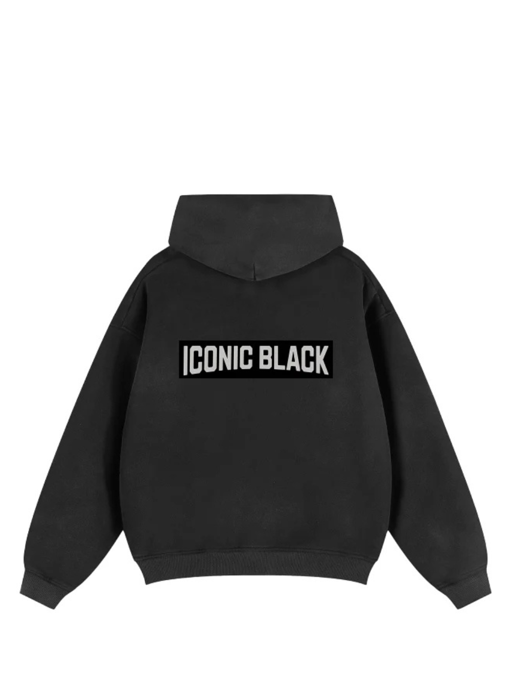 Iconic Black Zip Black Hoodie