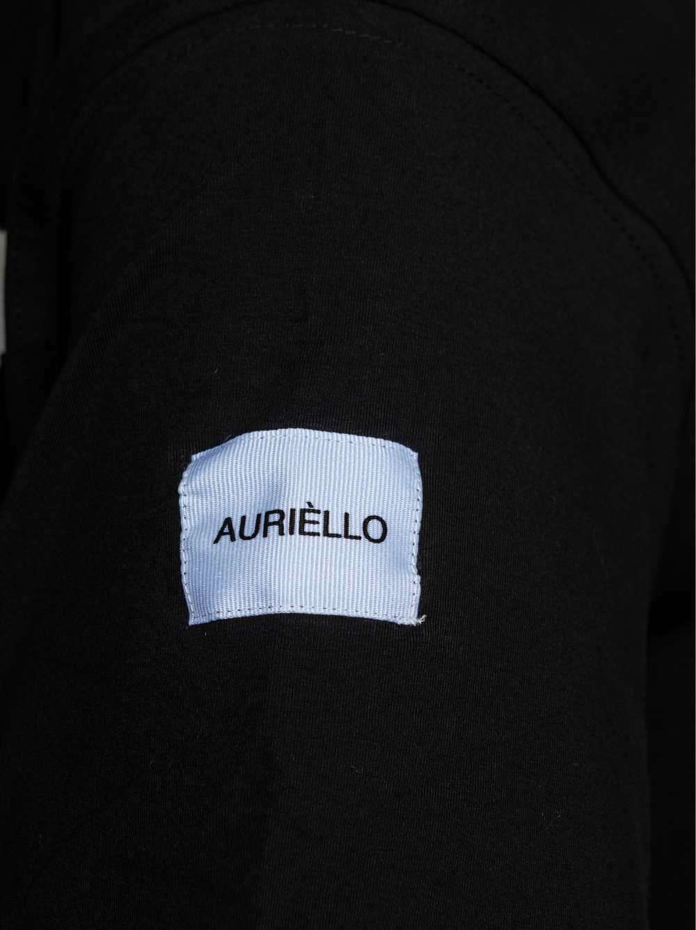 Auriello Orange Logo Black T-Shirt