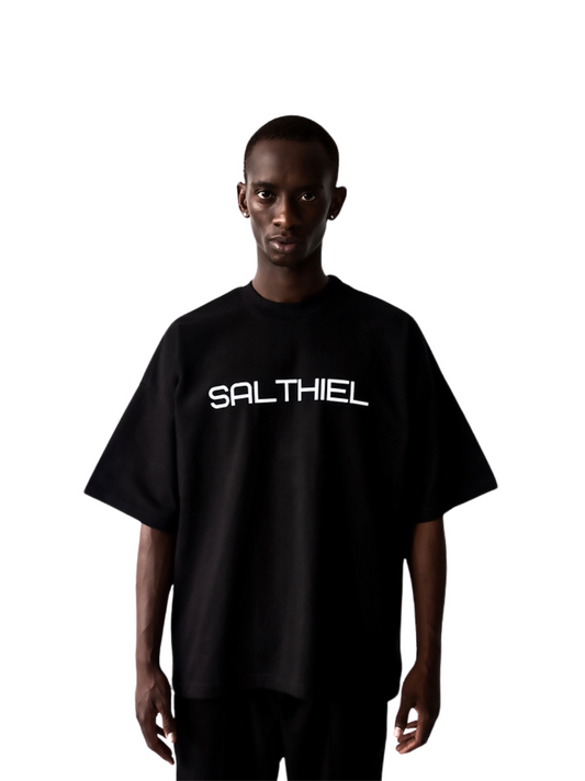 Salthiel Logo Chest Black T-Shirt