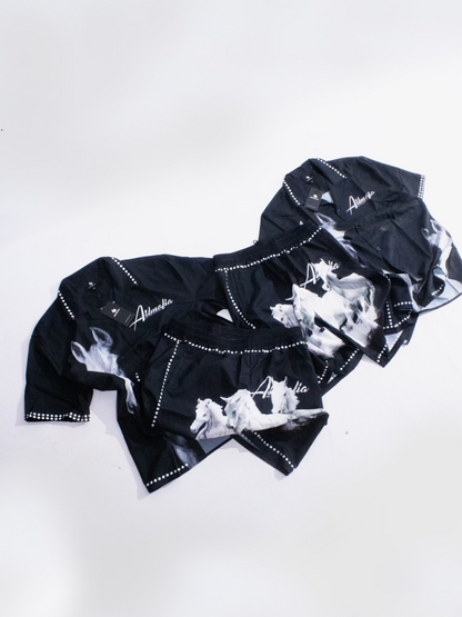 Artmafia Pegasus Black Button Up Shirt