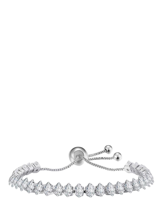 Silver Cubic Adjustable Bracelet (Unisex)