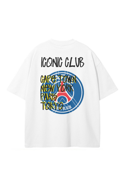 Iconic Black PSG white T-Shirt