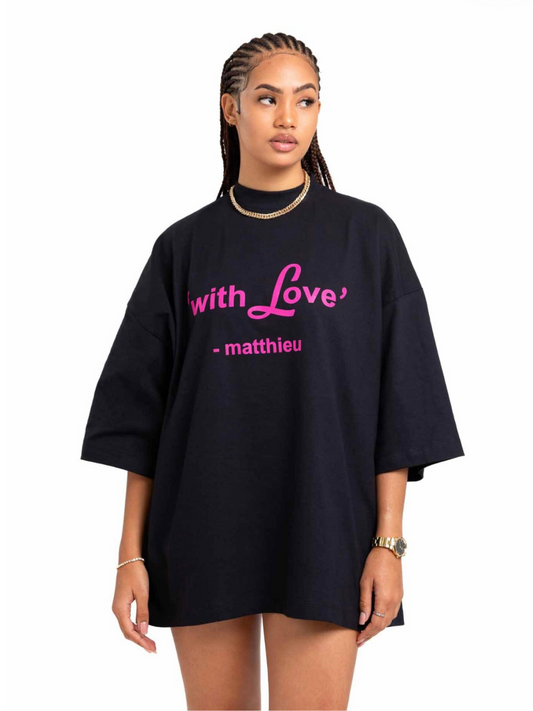 Micael Matthews With Love Black Oversized T-Shirt