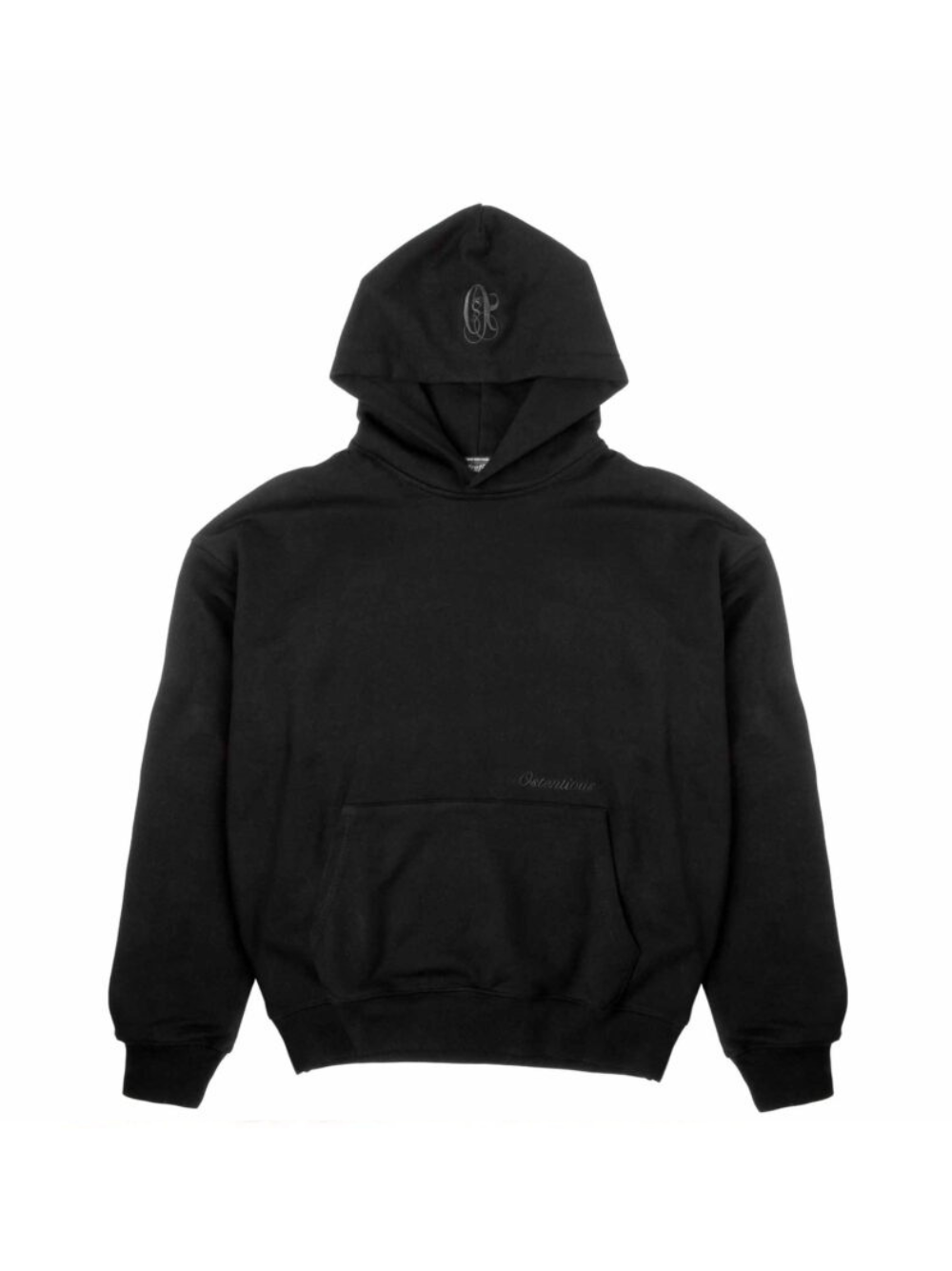 Ostentious Signature All Black Oversized Hoodie