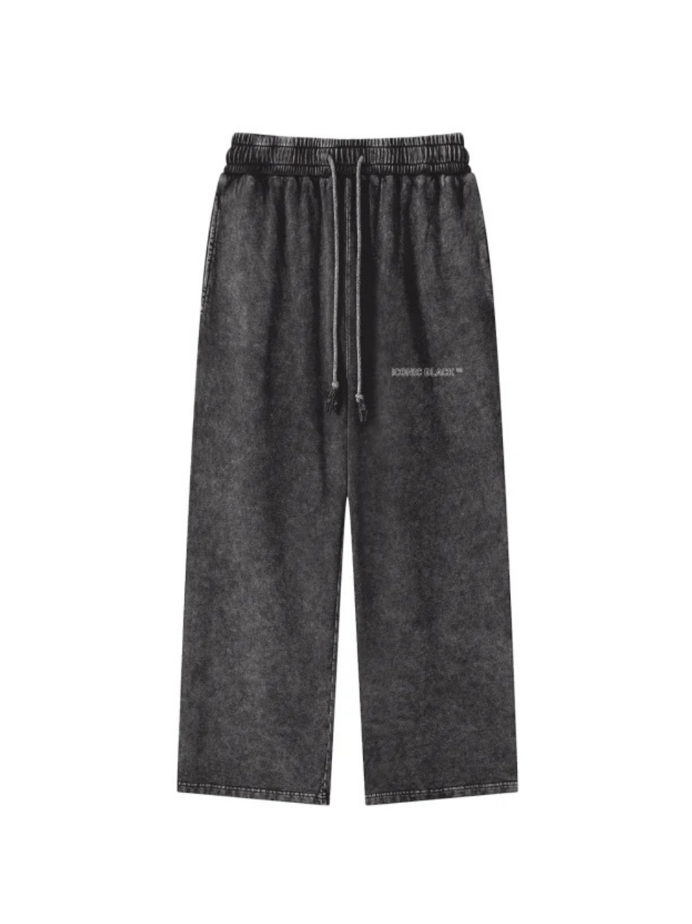 Iconic Black Racing Grey Sweatpants