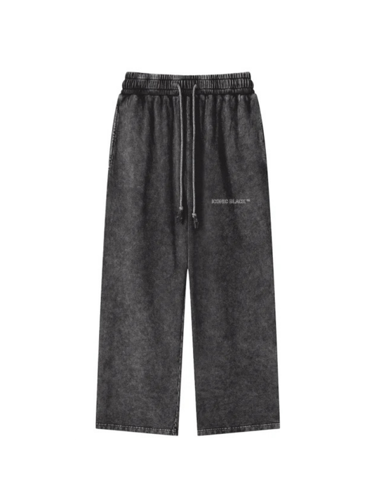 Iconic Black Racing Grey Sweatpants