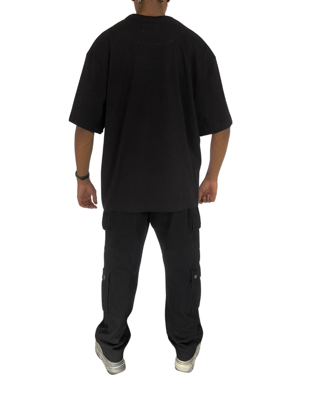 Patrick James Box Cut Oversized Black T-Shirt