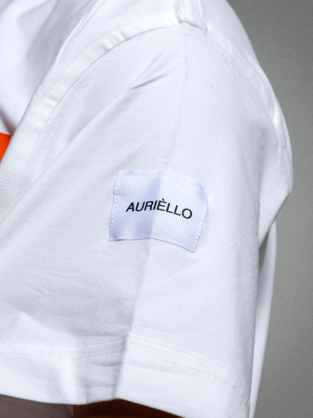 Auriello Orange Logo White T-Shirt