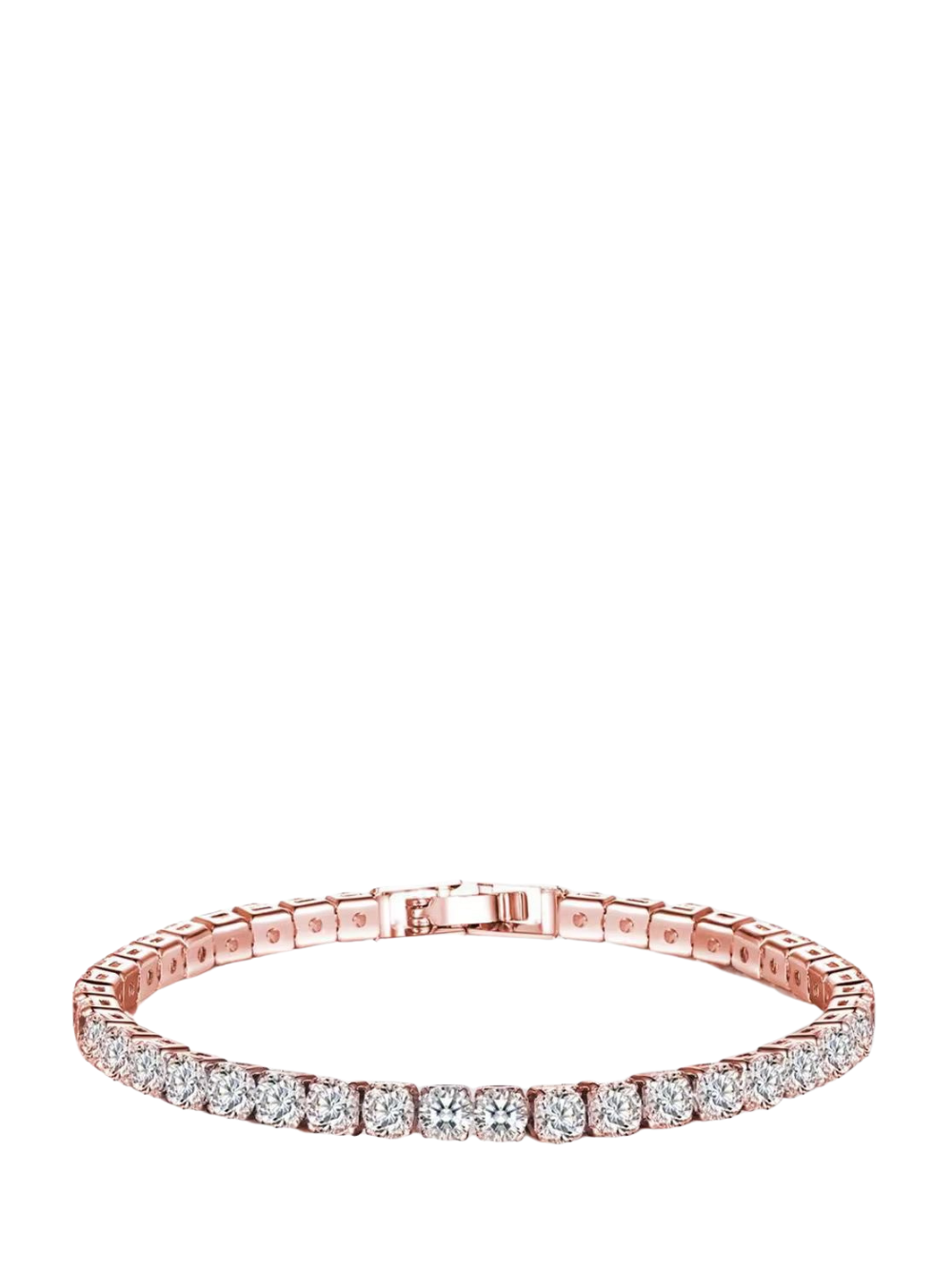 Rose Gold Cubic Tennis Bracelet (Unisex)