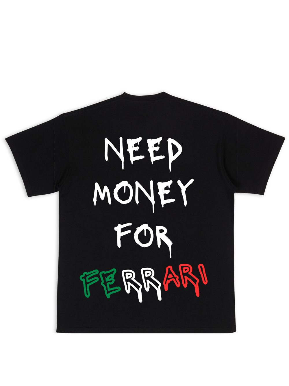 Crystal Need Money For Ferrari Black T-Shirt