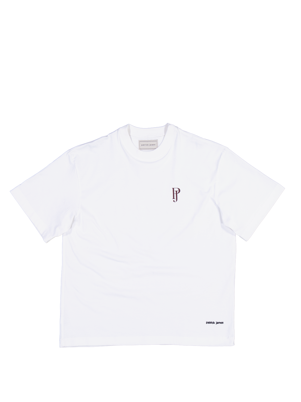 Patrick James Graceful Oversized White T-Shirt