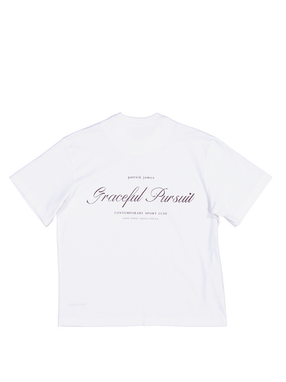 Patrick James Graceful Oversized White T-Shirt