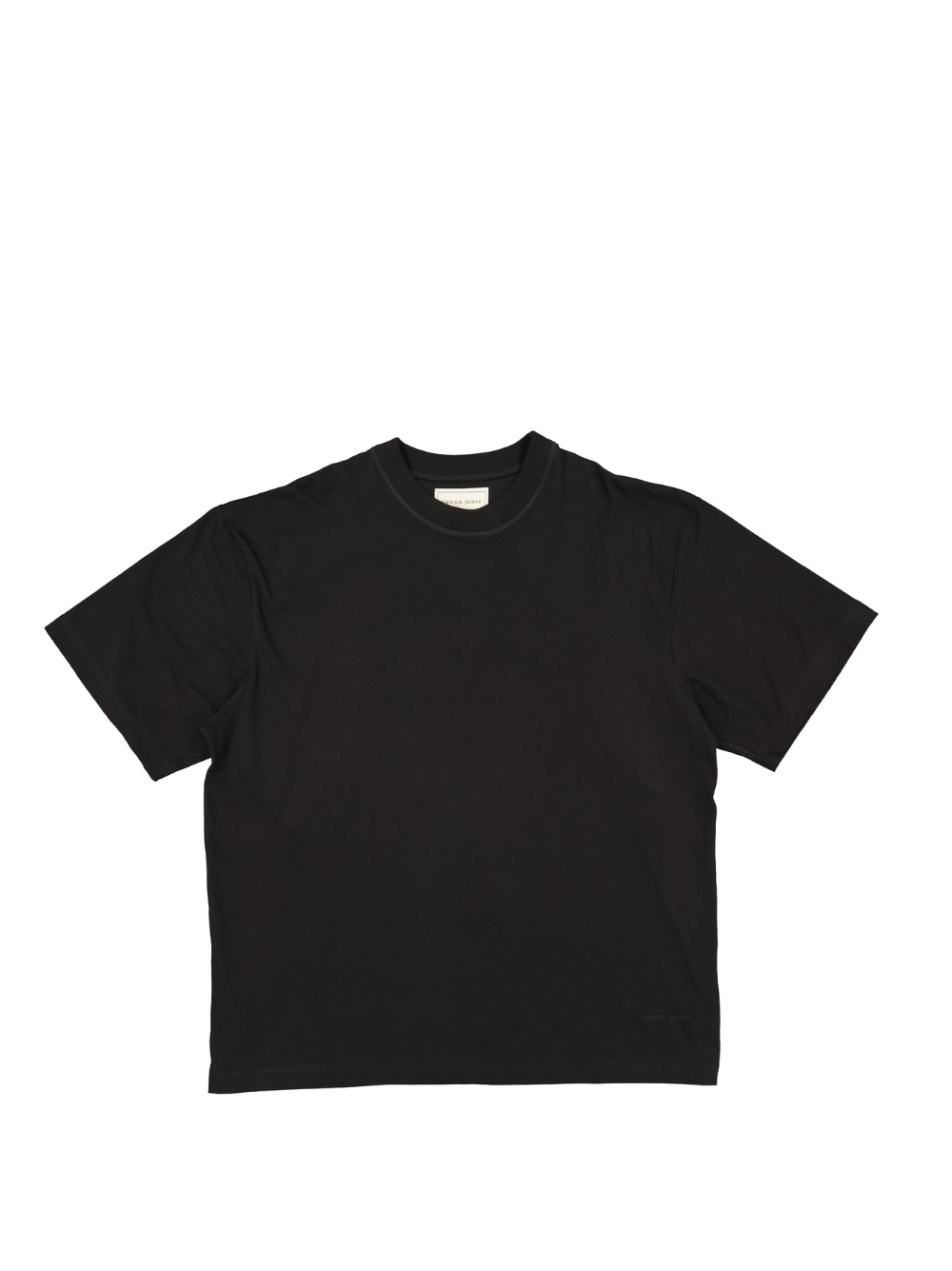 Patrick James Box Cut Oversized Black T-Shirt