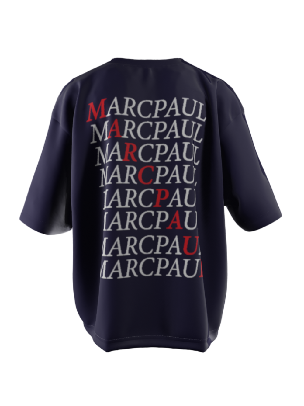 Marc Paul Multi Logo Navy T-Shirt