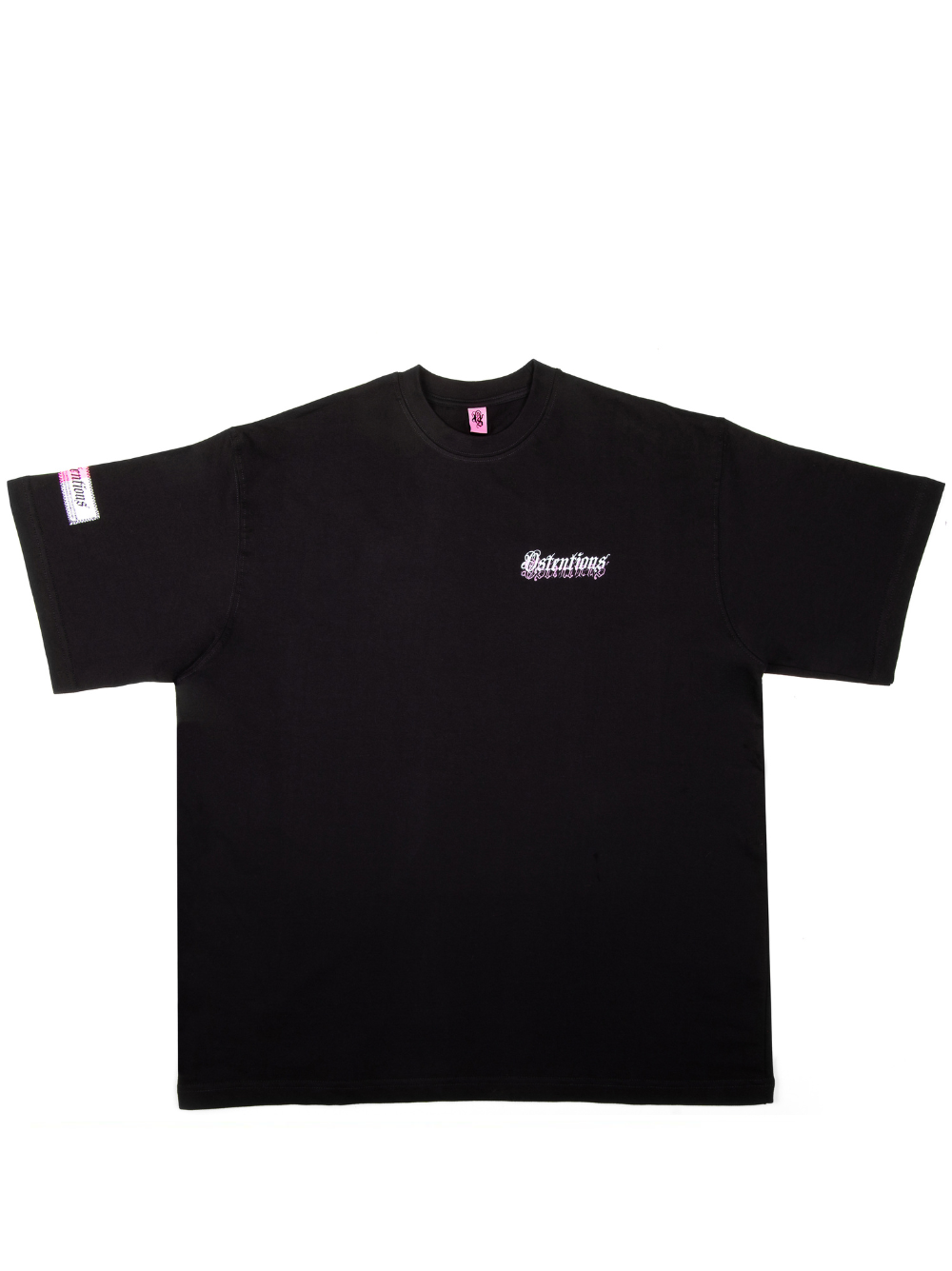 Ostentious Black Pink Oversized T-Shirt