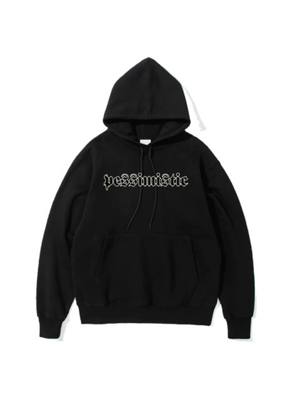 Pessimistic Love Hurts Hoodie Black