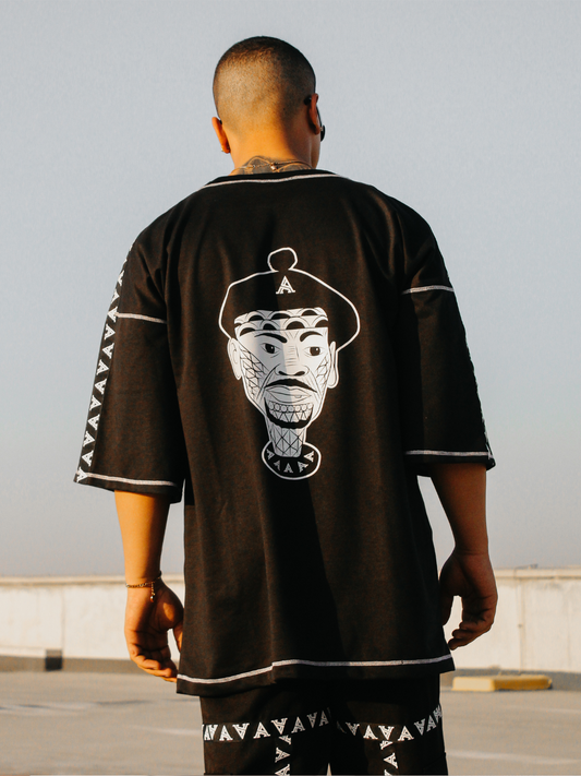 Anxmaly Ubaba Oversized Black T-Shirt