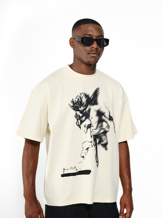 Unkle Keith Cupid Cherub Beige T-Shirt