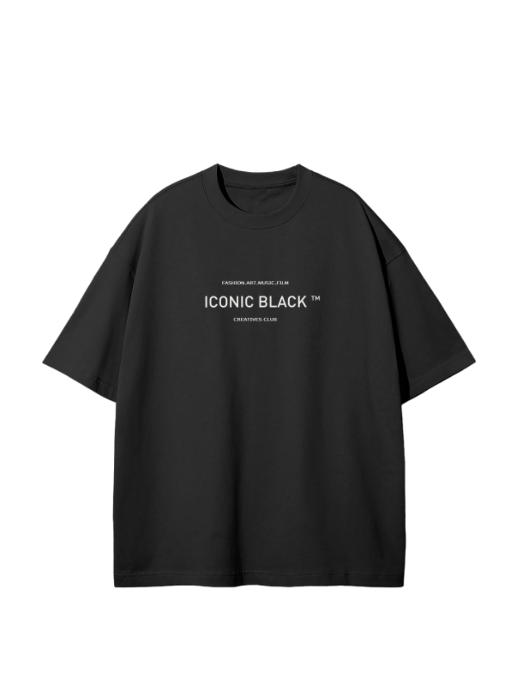 Iconic Black Story Oversized Black T-Shirt