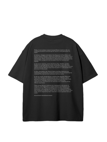 Iconic Black Story Oversized Black T-Shirt