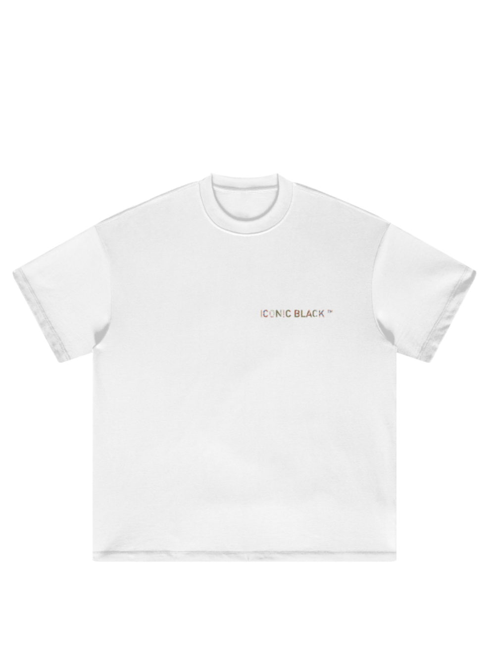 Iconic Black Heritage Oversized White T-Shirt