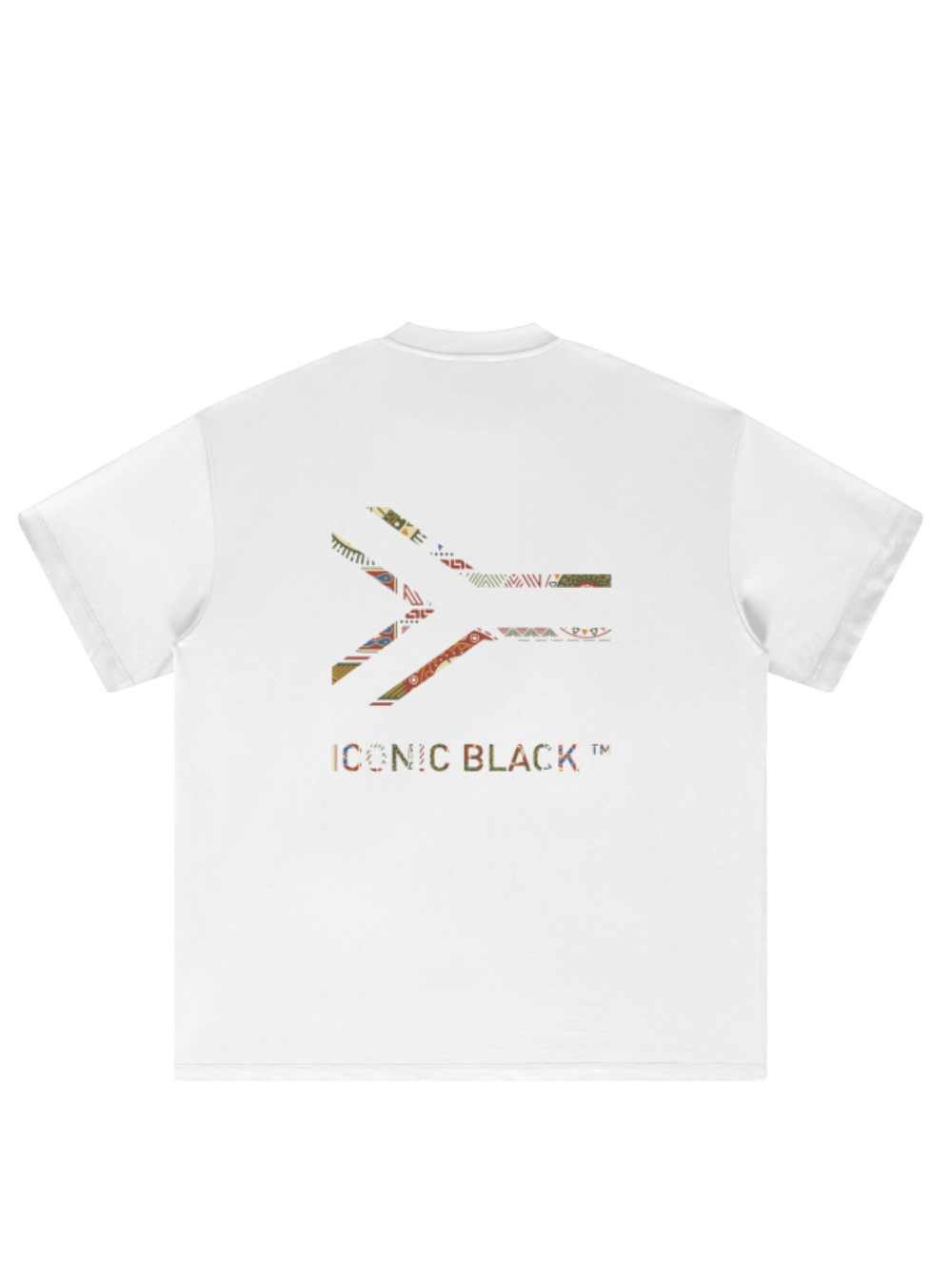 Iconic Black Heritage Oversized White T-Shirt