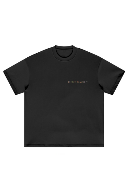 Iconic Black Heritage Oversized Black T-Shirt