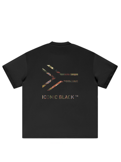 Iconic Black Heritage Oversized Black T-Shirt