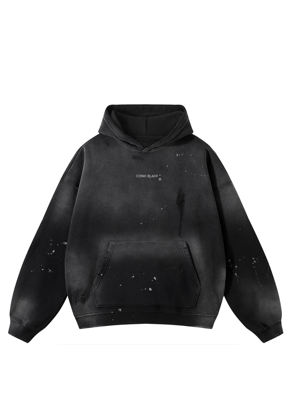 Iconic Black Frayed Oversized Hoodie – UNSEEN GRAIL