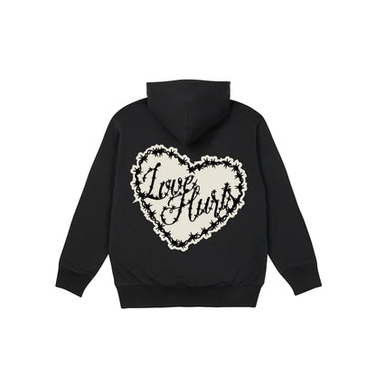 Pessimistic Love Hurts Hoodie Black