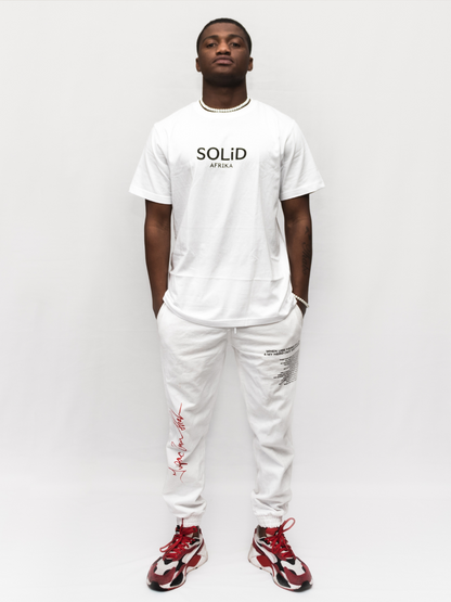 Solid Afrika Time White T-Shirt